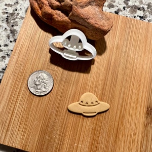 FLYING SAUCER, UFO, Spaceship Polymer Clay Cutter, Fondant Cutter