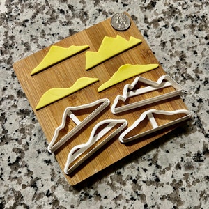MOUNTAIN LANDSCAPE Set of 4 Polymer Clay Cutter, Fondant Cutter
