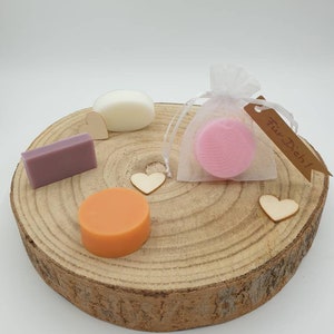 Handgemachte Mini Seife Vegan Organzasäckchen Geschenk Give Away personalisierbar