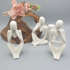 Estatuas de hormigón fundidas a mano figuras pensador arte abstracto humano