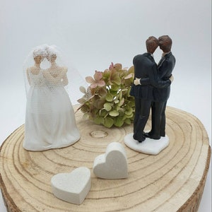 Wedding cake figure bride and groom women men same sex hand-painted 11.5 cm image 2