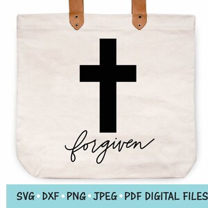 Forgiven Cross SVG Cut File Christian T-shirt SVG Png - Etsy