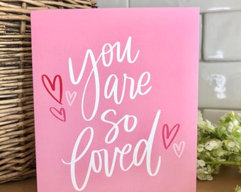 You Are Loved Greeting Card | Handlettered Card | Love Card | Valentine Card | Friendship Card