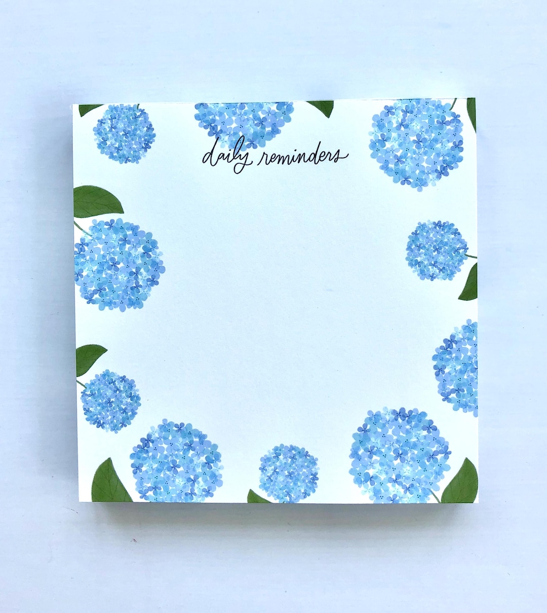 Hydrangea Floral Notepad | Christian Stationery | Coastal Notepad ...