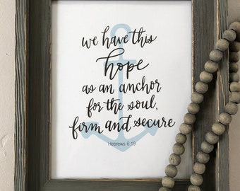 Anchor Bible Verse | Etsy