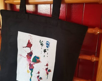 Cloth bag with printed illustration.