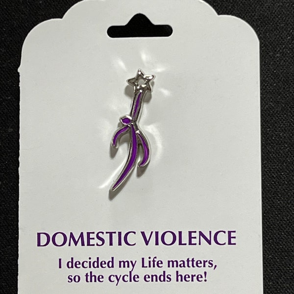 Silent Triumphs' Domestic Violence Awareness Lapel Pin