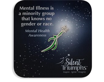 Mental Health Awareness Enamel Pin: Warrior Symbol of Strength and Hope - Silent Triumphs