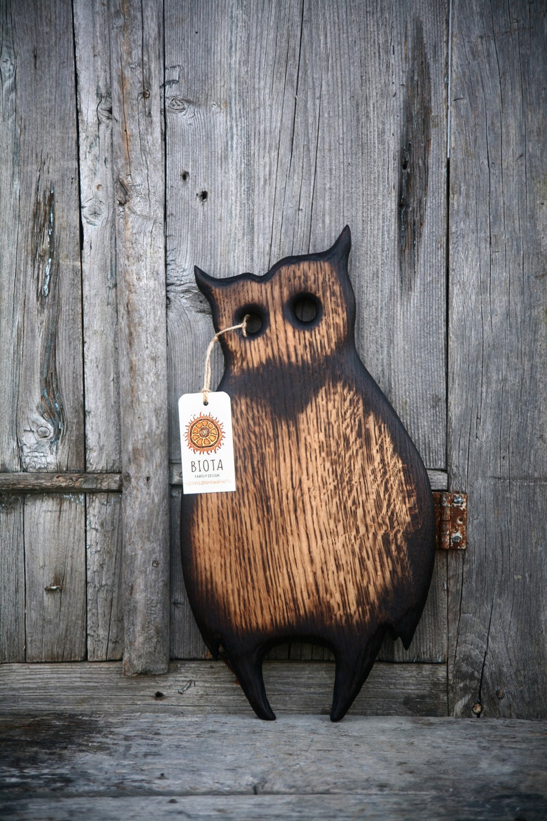 Solid Oak Cutting Bord. Wooden Owl. Kitchen Board. Chopping Etsy