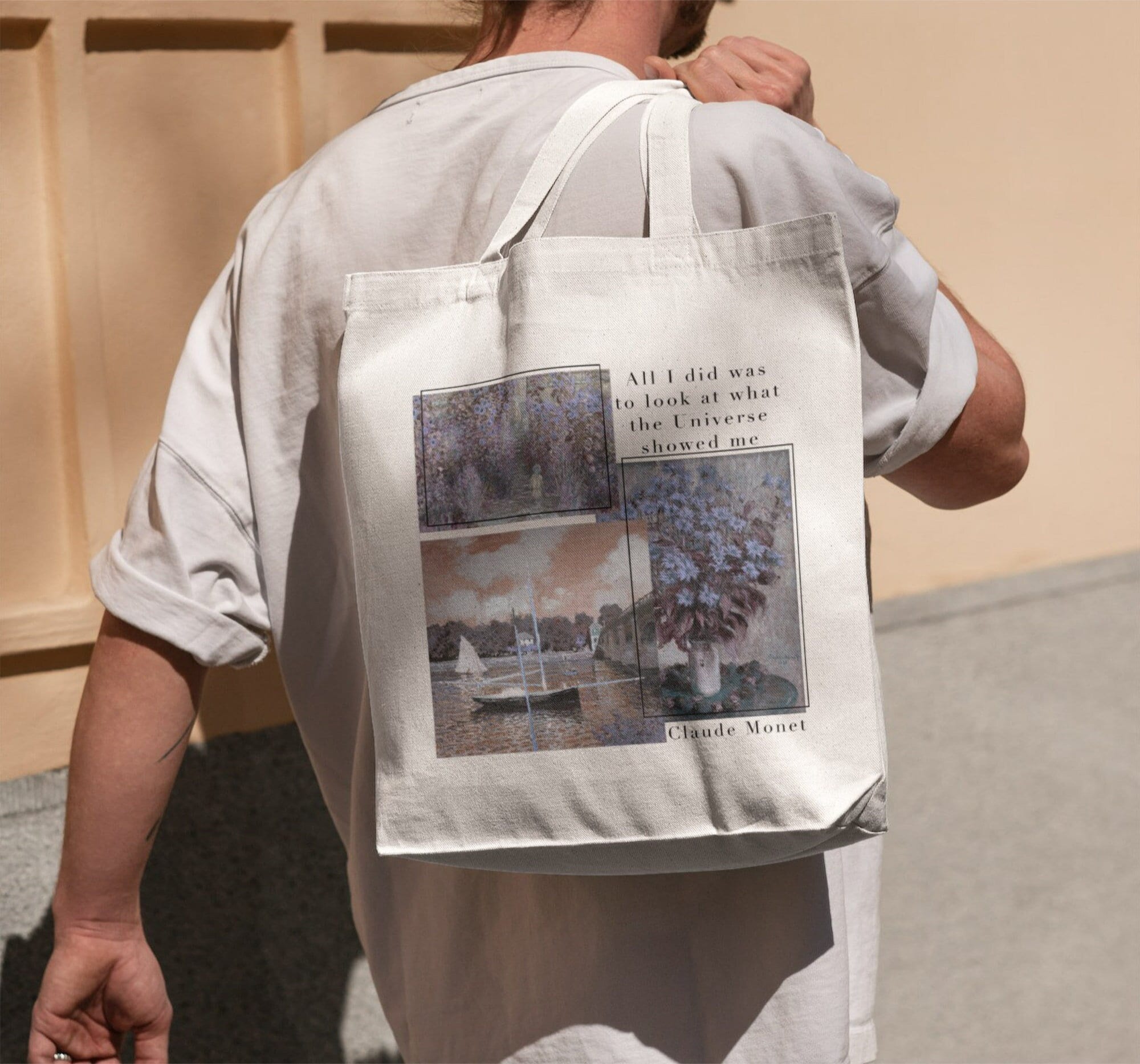 Claude Monet Tote Bag Aesthetic Tote Bag Dark Academia 