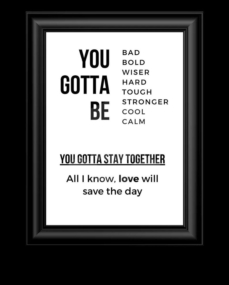 You Gotta Be Print Des'ree You Gotta Be Lyrics | Etsy