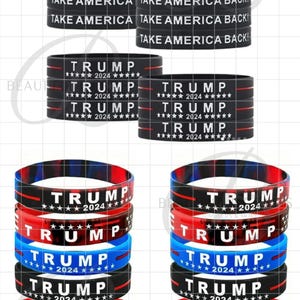 TRUMP 2024 Bracelets | Trump 2024 Koozie | Trump Gift | Trump Accessories | Bulk | Take America Back | Bundle | Custom Add ons Available