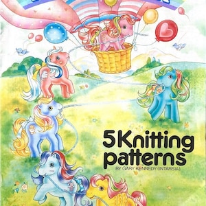 Printable - Vintage My Little Pony - FIVE Knitting Patterns - Child and Adult Sized Jumpers - Intarsia