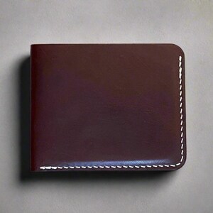 Cartera delgada personalizada, regalo para él, cartera plegable de cuero duradero, cartera delgada, cartera minimalista, cartera tipo canguro, fabricada en Australia.