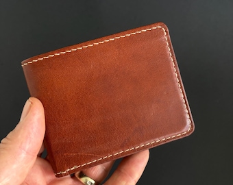 Kangaroo Leather Bifold Wallet 9 Pockets. Slim Design hand stitched.