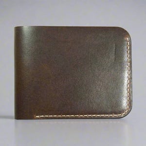 Leder Bifold Brieftasche | Handgefertigt aus Vollrindleder | Perfektes Geschenk für Ihn | Weihnachten & Jubiläum | Nussbraun | Hergestellt in Australien