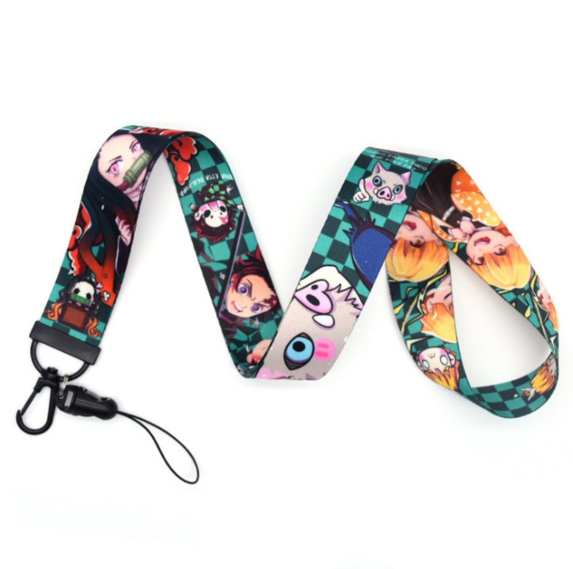 Anime Lanyards Keychain Neck Lanyards Key Holder Ribbon Custom Etsy