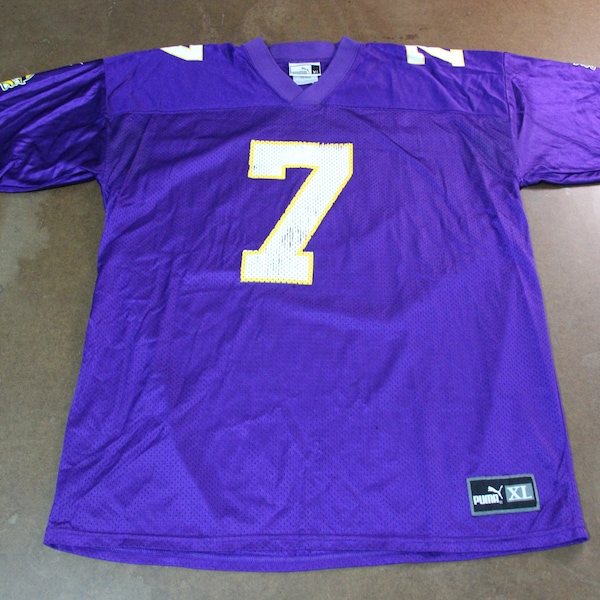 Vikings Jersey / Puma / 90s Minnesota NFL Football / Randall Cunningham Promo Graphic Jersey