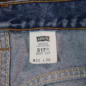 Vintage Levi 517 Denim Jeans / Vintage Denim / Hip Hop Clothing / Promo Graphic Pants image 3