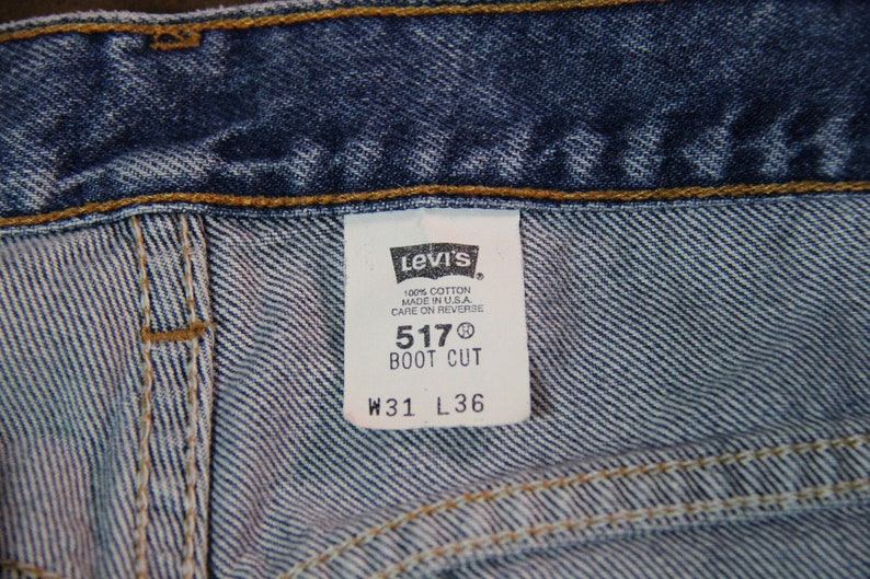 Vintage Levi 517 Denim Jeans / Vintage Denim / Hip Hop Clothing / Promo Graphic Pants image 3