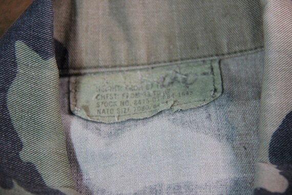 Army Fatigue Jacket / 90s Vintage Camo Coat / Mil… - image 3