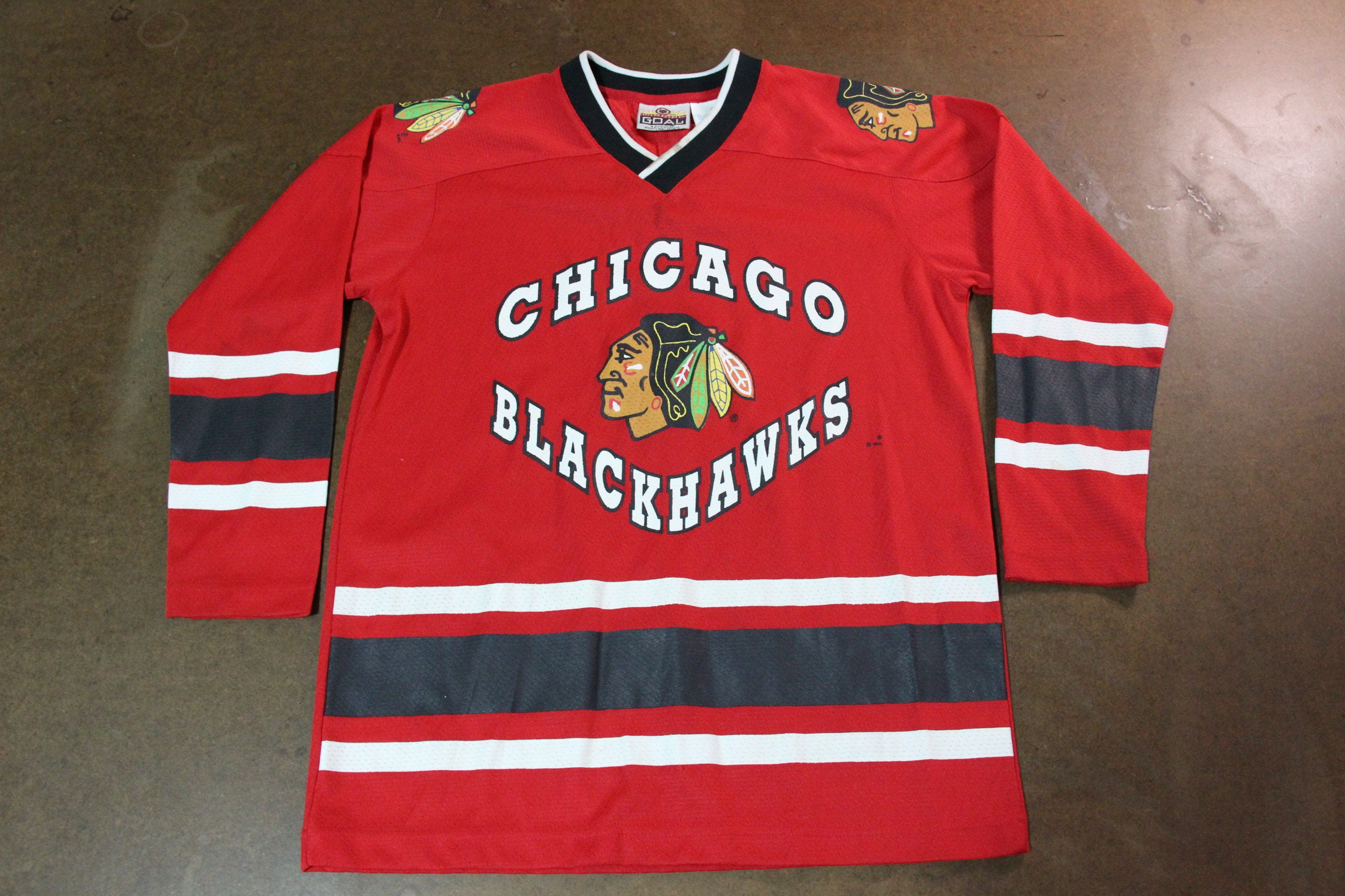 Vintage Chicago Blackhawks Fan Jersey Nike Team Sports NHL Hockey Medium  White