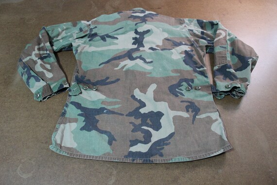 Army Fatigue Jacket / 90s Vintage Camo Coat / Mil… - image 6