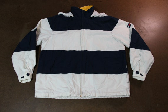 Tommy Hilfiger Jacket / 90s Color Block Windbreak… - image 1