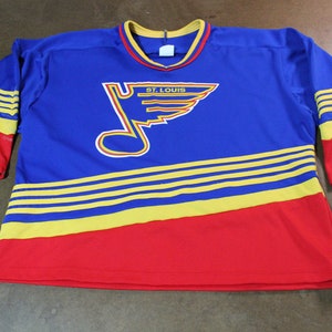 Starter St Louis Blues Vintage Hockey Jersey Size L Blue