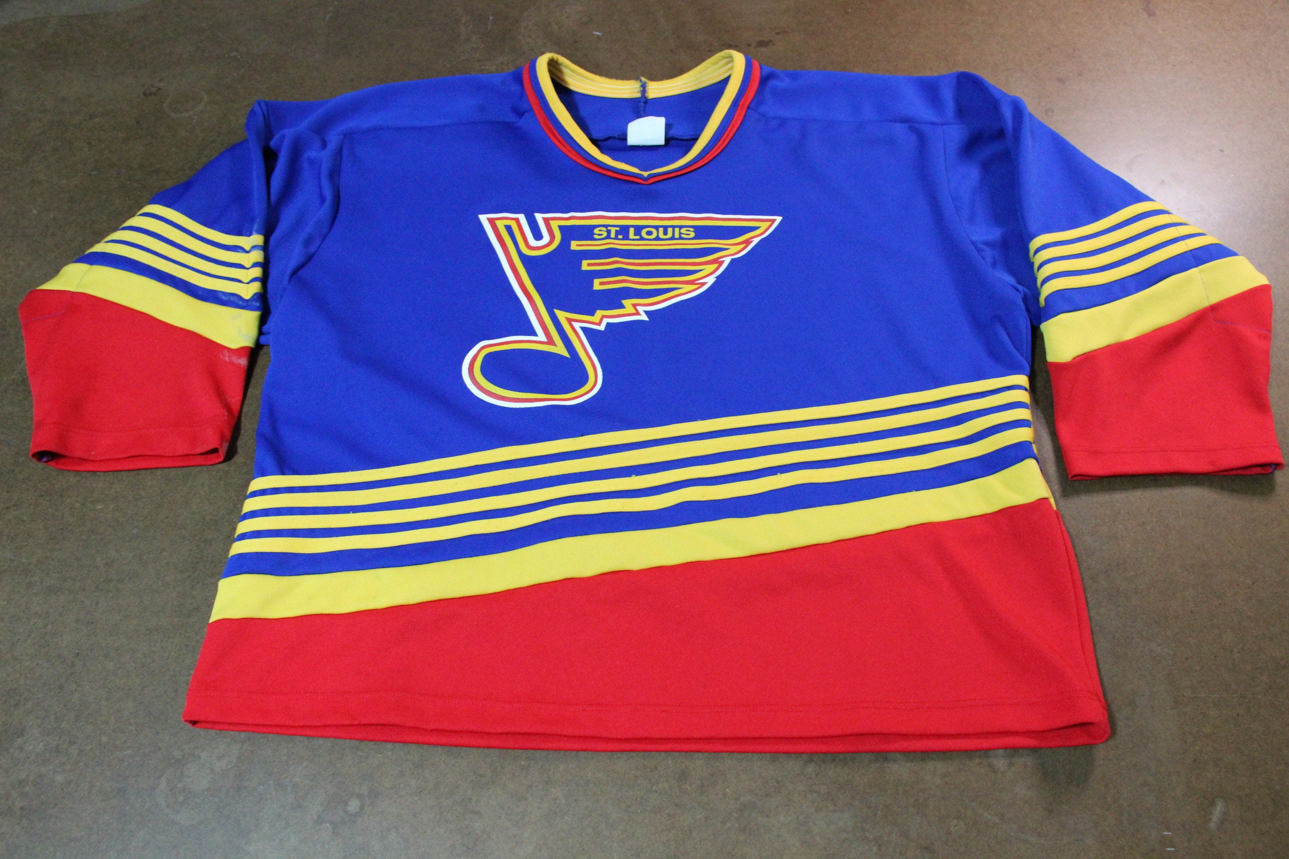 Rare Vintage 1980s ST LOUIS BLUES CCM NHL Hockey Jersey Mens Large