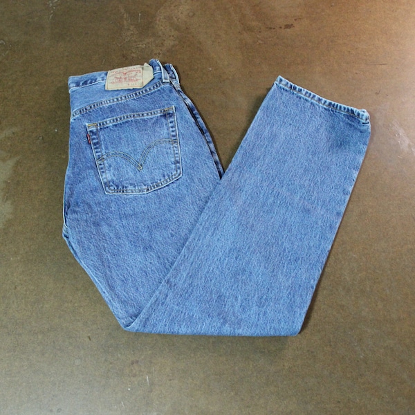 Levi's 501 Jeans / Light Blue Denim Pants / 90s Vintage Levis Strauss America / USA / Western / Cowboy