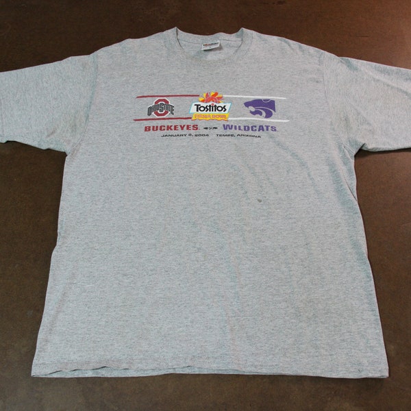 Camiseta vintage de la NCAA / Buckeyes vs. Wildcats / Rosebowl Champion Sudadera gráfica / Ropa Hip Hop de los años 90