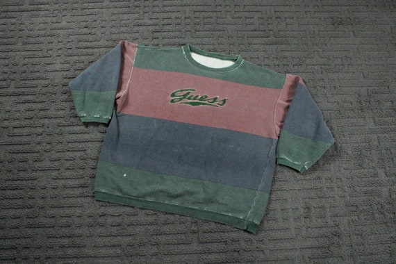 Guess USA Stripe Sweater / Vintage Guess Jeans Log