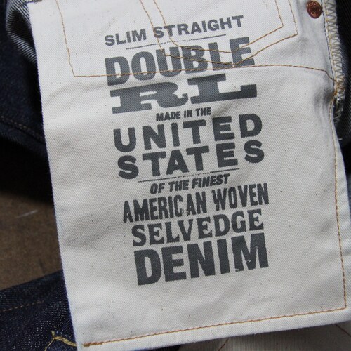 Double RL Ralph Lauren Raw Denim Selvedge Jeans / RRL Denim Pants / Promo Graphic shops Trousers