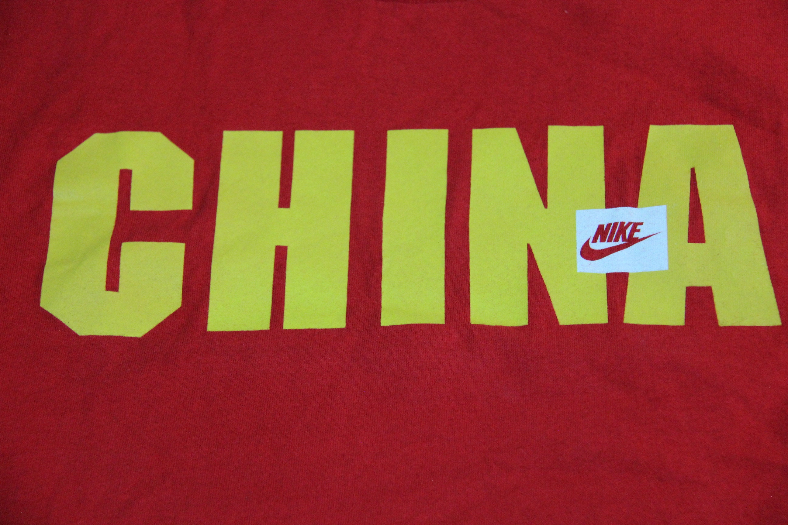 Nike China T Shirt Big Graphic Tee Shirt 00s Vintage Hip Hop Clothing