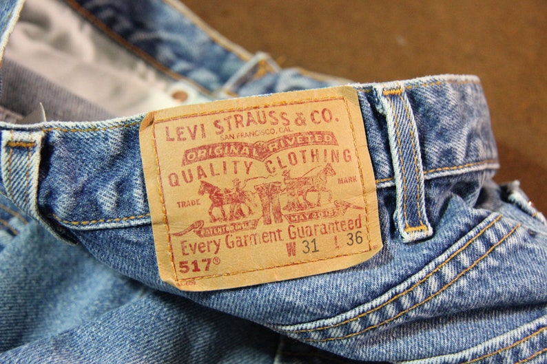 Vintage Levi 517 Denim Jeans / Vintage Denim / Hip Hop Clothing / Promo Graphic Pants image 4