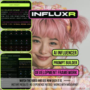 AI Influencer Prompt Builder | Consistent AI Character Tool (Digital Download)