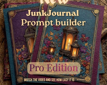 JunkJournal Prompt Builder – JunkJournalForge Pro Edition v2.0, Midjourney Creators Tool | Instand Download (HTML)