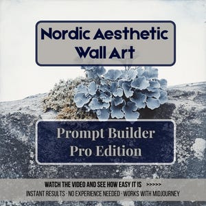 Nordic Wall Art Prompt Builder – Midjourney AI Creators Tool (HTML Download)