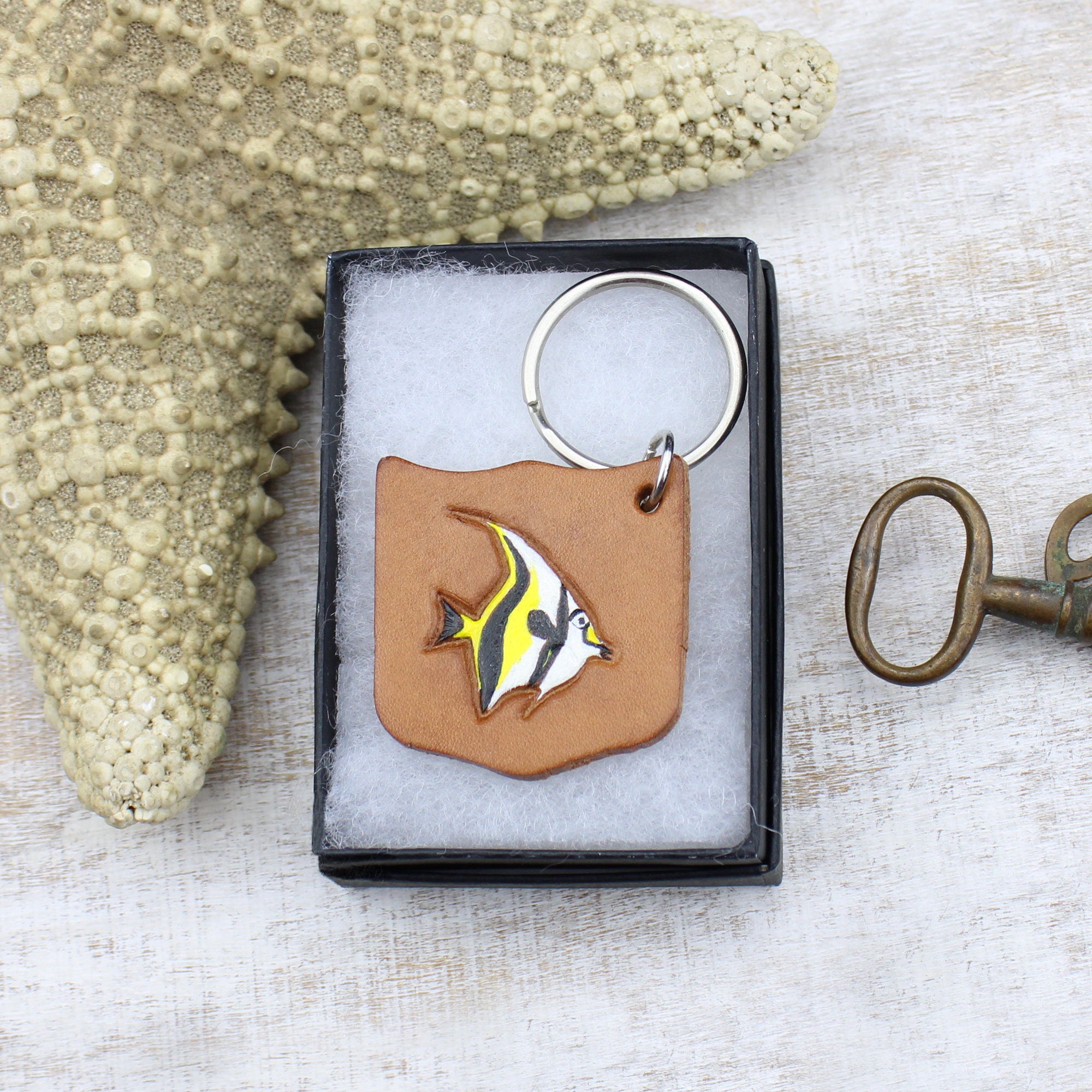 Morrish Idol Keychain, Marine Biology Gift, New Driver Gift, Saltwater