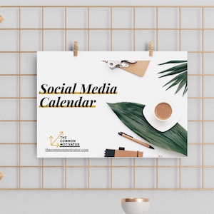 Social Media Planner INSTANT DOWNLOAD | 12 Month Day Planner with Hashtag Planning | Printable Planner, Week to View