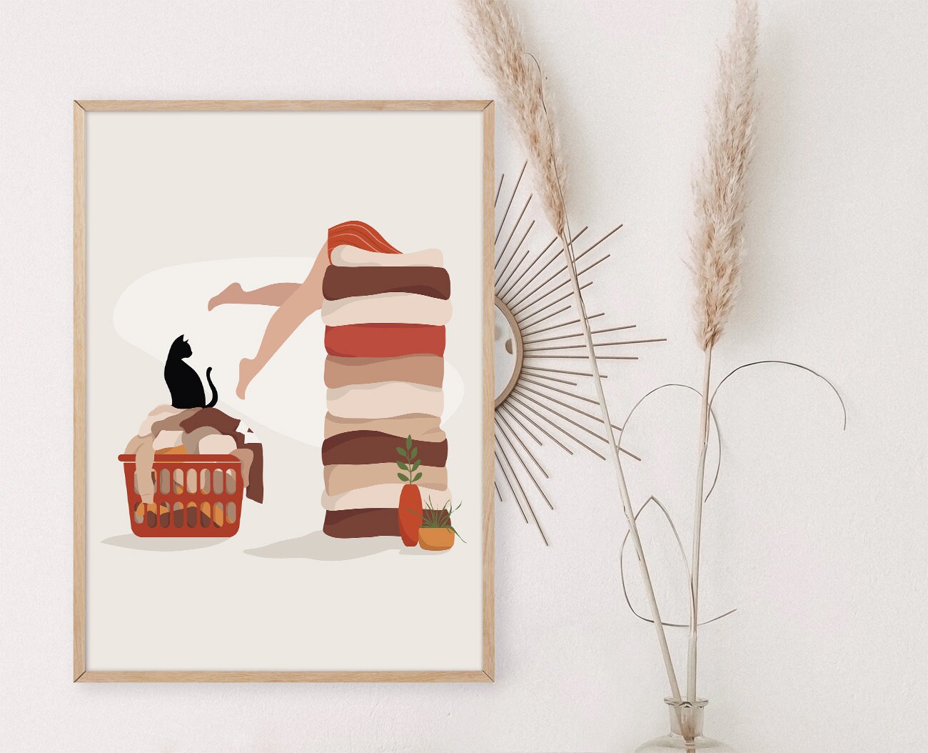 Funny laundry room art Laundry day wall art Girl doing Etsy