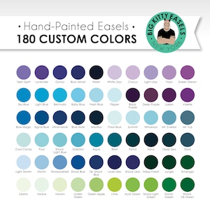 Custom Color Easel Painting . 180 colors . Solid wood 6ft floor sign stand  Foam Board, Canvas, Wood, Acrylic signs up to 24&quot; x 36&quot; and 8lbs