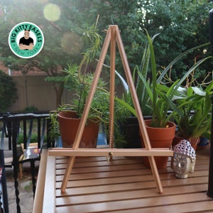 Natural Table Easel 22&quot; Solid wood medium party sign stand . Display lightweight Foam Board, Canvas, Wood, or Acrylic signs up to 18&quot; x 24&quot;