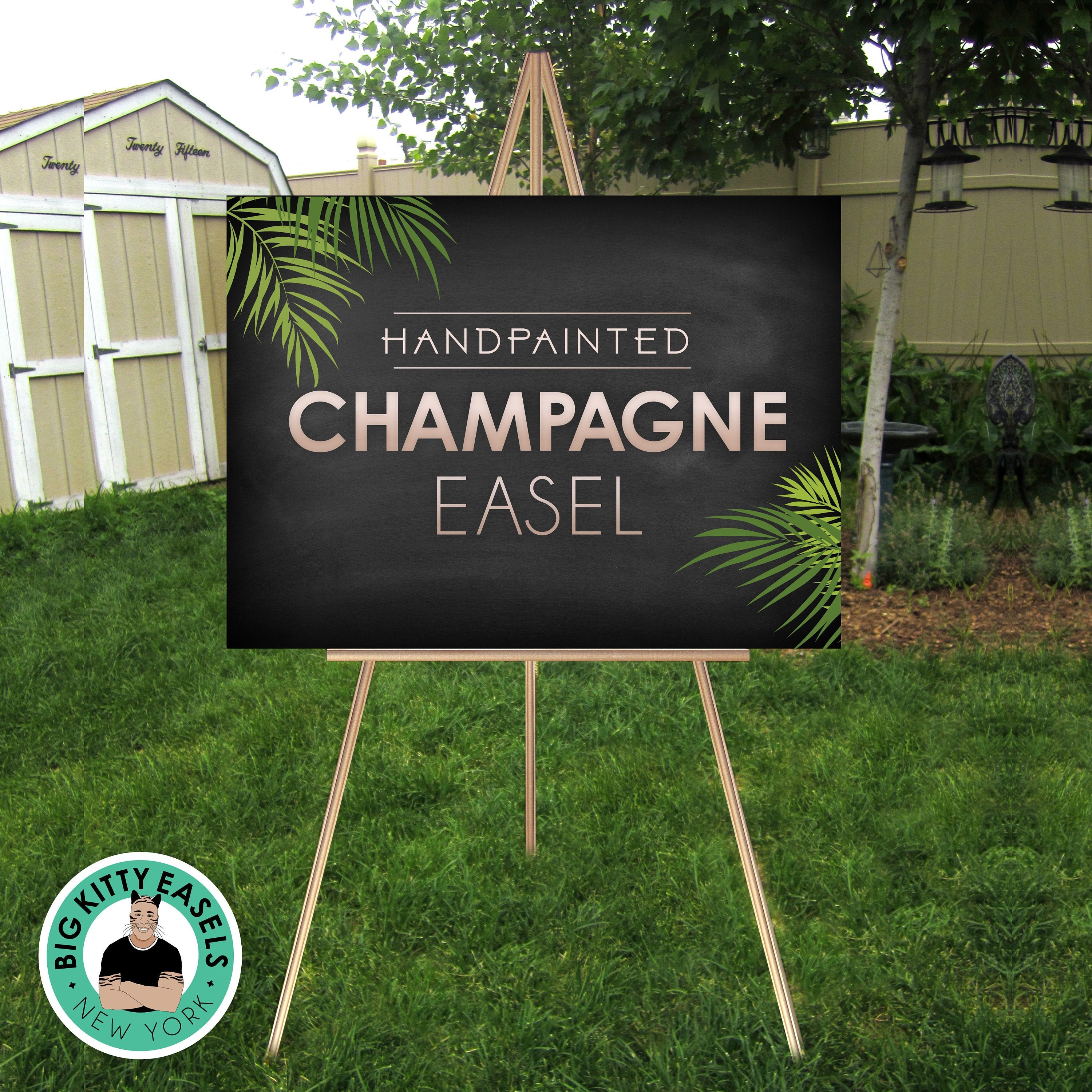 champagne-easel-large-wedding-sign-stand-display-etsy