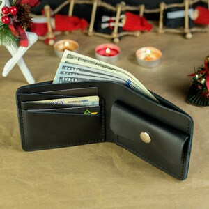 Cartera de cuero, Cartera de cuero personalizada, Cartera de cuero para hombre, Cartera compacta, Tarjetero, El regalo perfecto para hombre