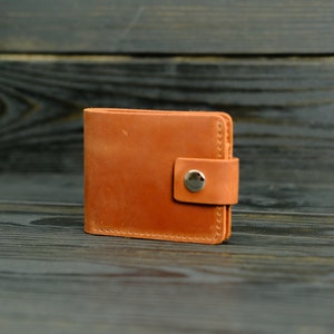 Bifold Leder Portemonnaie, Leder Kartenhalter, Kompakte Brieftasche für Männer, Vintage Ledergeschenke