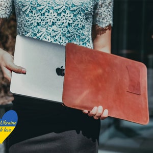Capa de couro para laptop com porta-cartões, capa para Macbook Pro 2021, capa de couro para Macbook Air 13, capa personalizada para Macbook Pro 16