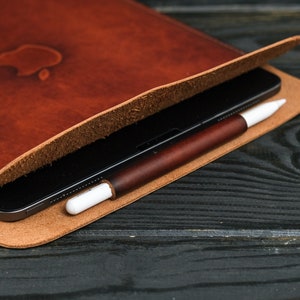 Custodia con supporto per Apple Pencil, custodia in pelle per iPad Pro 11, custodia per iPad 2025, custodia in pelle per iPad Mini 7, regalo personalizzato, iPad Pro 13