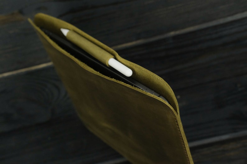 Case With Apple Pencil Holder Leather Cover for Ipad Pro 11 Etsy
